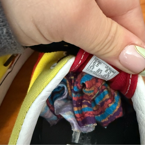 Vans Authentic Era Rally Skate Shoe Red Yellow Blue Black Rasta Skate Sneaker W8 - Picture 8 of 9